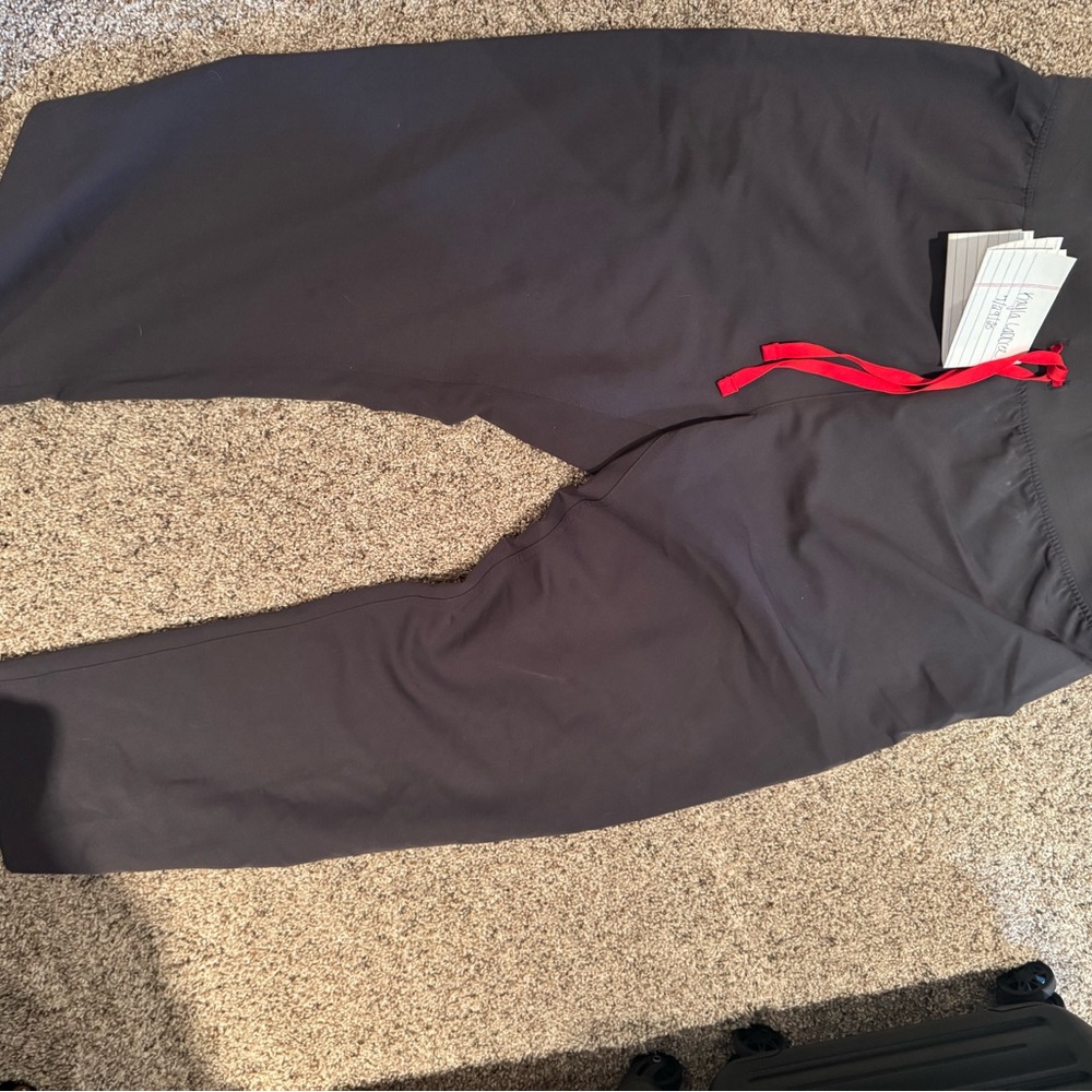 Figs Charcoal Joggers with Red Drawstring